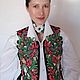 Women's leather vest with perforation, painting, lacing, Vests, Moscow,  Фото №1