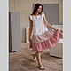 Gradient linen dress with pink wings. Dresses. molinialife. Online shopping on My Livemaster.  Фото №2