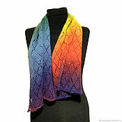 Аксессуары handmade. Livemaster - original item Knitted colorful wool scarf 