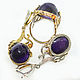 Set in 925 silver with natural amethysts cabochons and sapphire. Jewelry Sets. Silverjewels. My Livemaster. Фото №6