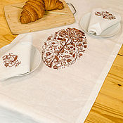 Для дома и интерьера handmade. Livemaster - original item Linen path on the table 