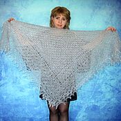 Аксессуары handmade. Livemaster - original item Gray shawl,Hand knit shawl,Lace Russian shawl,Wool wrap №95. Handmade.