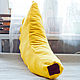 Плюшевая Подушка Банан. гигантский банан из флиса, подушка для детской. Подушки. AVELVI-DESIGN. Интернет-магазин Ярмарка Мастеров.  Фото №2