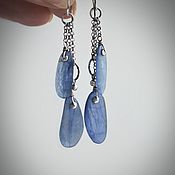 Украшения handmade. Livemaster - original item Silver kyanite earrings Blue bird (buy kyanite earrings). Handmade.
