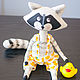 Textile Copyright toy Raccoon, Stuffed Toys, St. Petersburg,  Фото №1