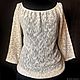 Summer blouse Natural Linen, soft Italian yarn, Blouses, Noginsk,  Фото №1