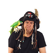 Активный отдых и развлечения handmade. Livemaster - original item Pirate hat and parrot. Handmade.