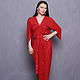 Dress red knit faux suede, Dresses, Noginsk,  Фото №1