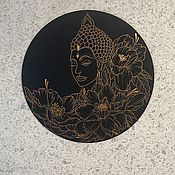Мандала с объёмным серебряным шаром «Цветок жизни»
