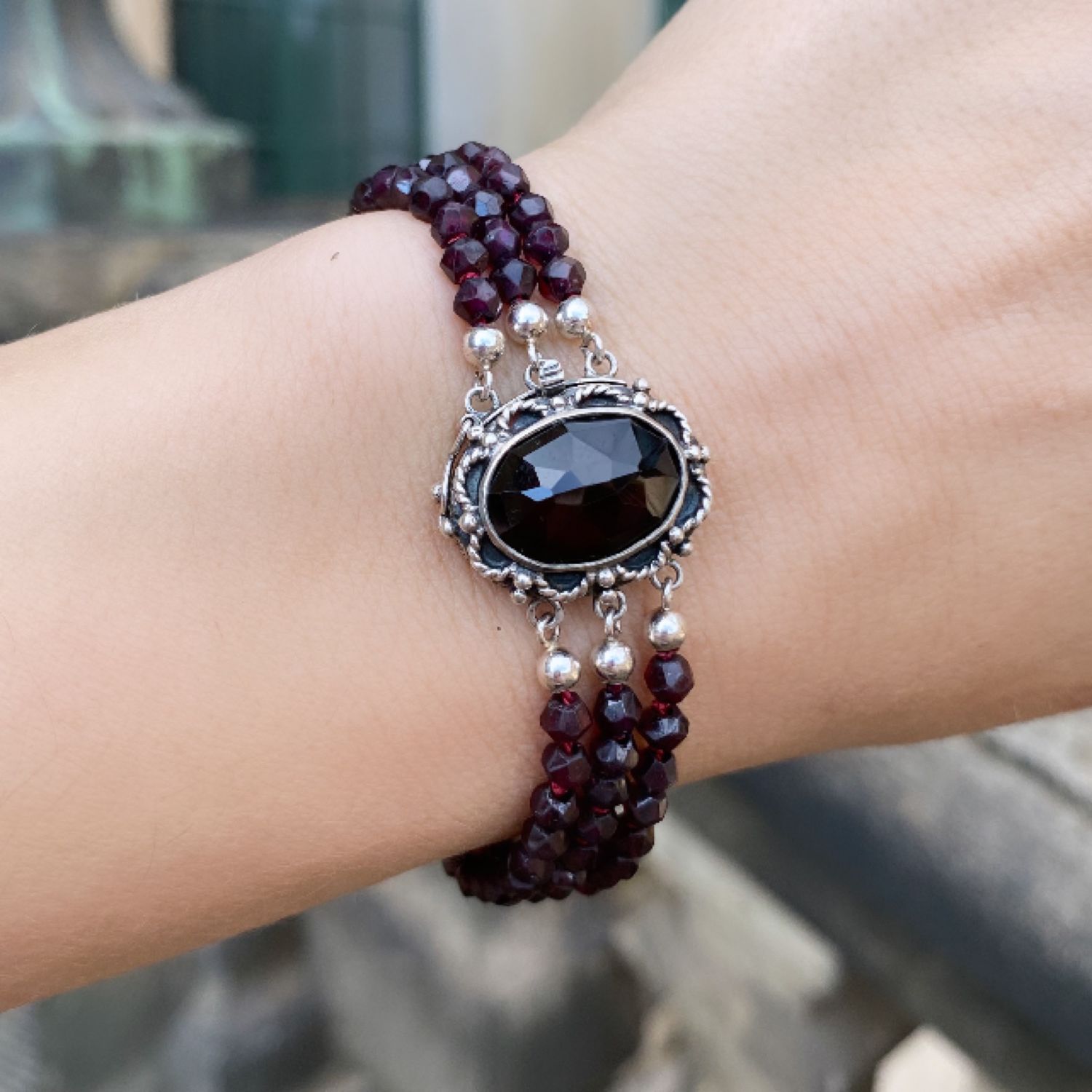 Винтаж: Старинный браслет с гранатами-альмандинами купить в интернет ...