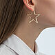 Order Earrings 'Stars' 925 silver. AllOver. Livemaster. . Stud earrings Фото №3