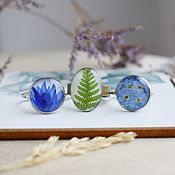 Украшения handmade. Livemaster - original item Ring with cornflower. A ring with real flowers as a gift to a girl. Handmade.