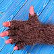 Order Gloves-fingerless gloves made out of dog fur 'Severe Janitor.'Glovelettes. Livedogsnitka (MasterPr). Livemaster. . Mitts Фото №3