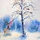 Painting watercolor 'Winter. The inhabitants of the forest'. Pictures. Svekla_art. Online shopping on My Livemaster.  Фото №2