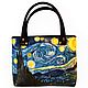 Copy of Leather black bag handbag Van Gogh. Starry night, Classic Bag, Bologna,  Фото №1