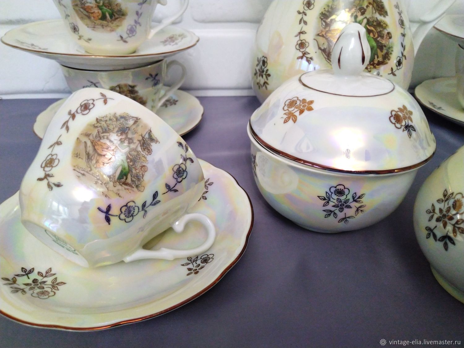 Винтаж: Винтажный сервиз Мадонна Фарфоровый сервиз ГДР Посуда СССР в ...