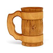 Посуда handmade. Livemaster - original item Mug tree. Wooden beer mug 0.5 l. Art.26001. Handmade.