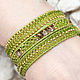 Soft green bracelet winding Chan Lu Spring mood. Braided bracelet. sevenline. Online shopping on My Livemaster.  Фото №2
