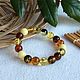 Bracelet from Baltic amber, 10 mm, Autumn colors 2. Bead bracelet. Mark Amberstein, sale amber products. My Livemaster. Фото №4