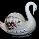 Large salad bowl 'the Swan', is decorated with roses, Poland, Vintage kitchen utensils, Moscow,  Фото №1