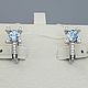 Silver earrings with natural topaz 6 mm. Earrings. yakitoriya. Online shopping on My Livemaster.  Фото №2