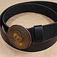 Men's leather belt with buckle Coat of arms of the USSR. Straps. zlathunter. Online shopping on My Livemaster.  Фото №2