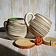 Tea Pair Ceramic Mugs. Single Tea Sets. Studio Good Cat. My Livemaster. Фото №4