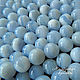 Голубой Халцедон сапфирин натуральный, гладкий шар, бусины 10 мм, Бусины, Ярославль,  Фото №1