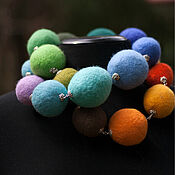 Работы для детей, handmade. Livemaster - original item Balloon beads, very large beads (felt). Handmade.