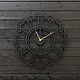 Часы 60см "Aaris". Часы классические. koduKuus /часы и декор из металла/. Интернет-магазин Ярмарка Мастеров.  Фото №2