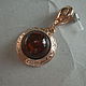 Pendant RETRO AMBER,silver 925,gold plated. Pendants. Gems&Silver Jewelry. Online shopping on My Livemaster.  Фото №2