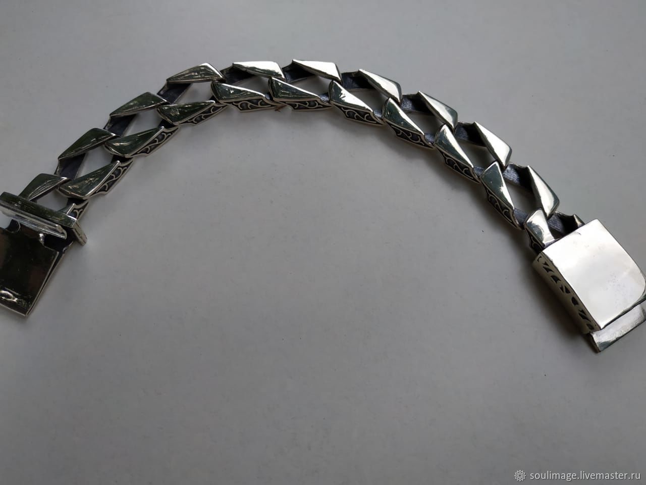 Мужские серебряные браслеты фото