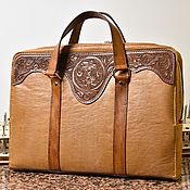 Сумки и аксессуары handmade. Livemaster - original item Bag for documents and laptop made of genuine leather. Handmade.