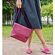 Women's leather bag with fuchsia (leather bag), Classic Bag, Kirov,  Фото №1