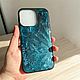Заказать Чехол для Iphone из эпоксидной смолы. O.L.S'you Leather crafts. Ярмарка Мастеров. . Чехол Фото №3