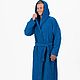 Terry dressing gown with a cornflower blue hood, Dressing gowns mans, Moscow,  Фото №1