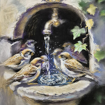 Картины и панно ручной работы. Ярмарка Мастеров - ручная работа Картины: Живая вода. Handmade.