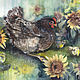 Watercolor rooster and sunflowers. Pictures. Watercolors of Plovetskay Tatiana. My Livemaster. Фото №4