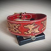 Зоотовары handmade. Livemaster - original item Collar-herring for dogs of genuine leather. Handmade.