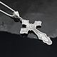 Male Orthodox Cross made of 925 sterling silver (VIDEO) HH0076. Cross. Sunny Silver. My Livemaster. Фото №4