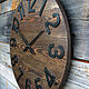 Wall clock made of barn boards. Mantel Clock. Sтарый Gород. Online shopping on My Livemaster.  Фото №2