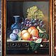 Картина масло Натюрморт с персиками, Картины, Гатчина,  Фото №1