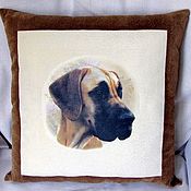 Для дома и интерьера handmade. Livemaster - original item Cushion with dog picture Dog. Gift to buy.. Handmade.