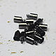 End caps for cords 5 mm color black metal. Accessories for jewelry. agraf. Online shopping on My Livemaster.  Фото №2