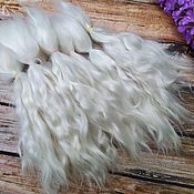 Волосы ангорской козы в руне -для валяния и куклам для волос 609
