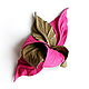 Small Magenta Flower Leather Brooch Pink Beige Taupe. Brooches. De-Si-Re. Online shopping on My Livemaster.  Фото №2