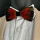 Bow tie and boutonniere set with rooster and pheasant feathers. Butterflies. GooseTie. Bow tie feathers. My Livemaster. Фото №6