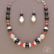 Украшения handmade. Livemaster - original item Queen Of Nepal. Bright large beads and earrings with natural stones. Handmade.