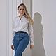Белая рубашка с шитьём. Рубашки. Knyazeva_pro_atelier. Ярмарка Мастеров.  Фото №6