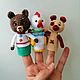 Finger theater Zayushkina hut house glove. Puppet show. sunnytoys-gifts. My Livemaster. Фото №5